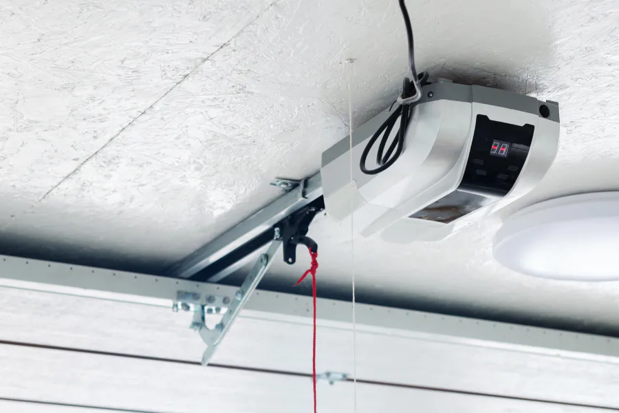 close up of a garage door opener after garage door opener installation new braunfels tx